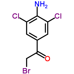 4-氨基-3,5-二氯溴代苯乙酮结构式
