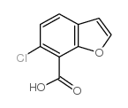 6-氯-1-苯并呋喃-7-羧酸结构式
