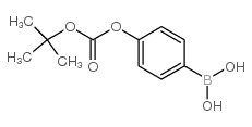 4-(叔丁氧基羰氧基)苯硼酸结构式