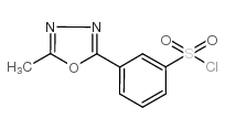 3-(5-甲基-1,3,4-恶二唑-2-基)苯-1-磺酰氯结构式