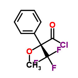 (S)-(+)-Mosher's acid chloride structure