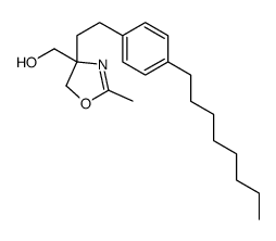 [2-methyl-4-[2-(4-octylphenyl)ethyl]-5H-1,3-oxazol-4-yl]methanol结构式