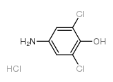 4-氨基-2,6-二氯苯酚盐酸盐结构式