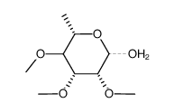 O2,O3,O4-trimethyl-L-6-deoxy-mannose Structure