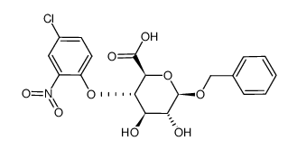 benzyl 4-O-(4'-chloro-2'-nitrophenyl)-β-D-glucopyranosiduronic acid Structure