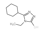 5-环己基-4-乙基-4H-1,2,4-噻唑-3-硫醇结构式