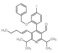 4-[4-氟-2-(苯基甲氧基)苯基]-2,6-双(1-甲基乙基)-5-(1-戊烯-1-基)-3-吡啶甲醛结构式