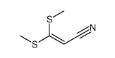 3,3-bis(methylsulfanyl)prop-2-enenitrile结构式