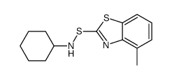 N-[(4-methyl-1,3-benzothiazol-2-yl)sulfanyl]cyclohexanamine结构式