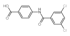 4-[(3,5-二氯苯甲酰基)氨基]苯甲酸结构式
