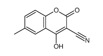 4-hydroxy-6-methyl-2-oxochromene-3-carbonitrile Structure