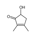 2,3-Dimethyl-5-hydroxy-2-cyclopentene-1-one结构式