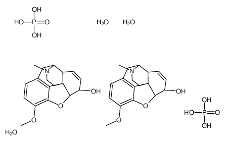 (4R,4aR,7S,7aR,12bS)-9-methoxy-3-methyl-2,4,4a,7,7a,13-hexahydro-1H-4,12-methanobenzofuro[3,2-e]isoquinoline-7-ol,phosphoric acid,trihydrate Structure