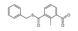 2-methyl-3-nitro-thiobenzoic acid S-benzyl ester Structure
