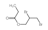 2,3-dibromopropyl propanoate structure