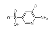 6-氨基-5-氯-3-吡啶磺酸结构式