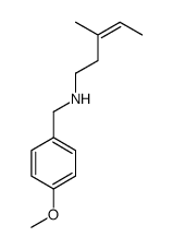 N-[(4-methoxyphenyl)methyl]-3-methylpent-3-en-1-amine结构式