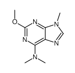 2-methoxy-N,N,9-trimethylpurin-6-amine结构式