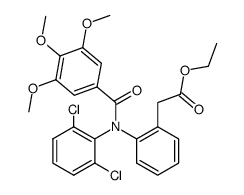 {2-[(2,6-Dichloro-phenyl)-(3,4,5-trimethoxy-benzoyl)-amino]-phenyl}-acetic acid ethyl ester结构式