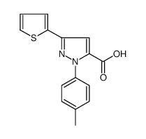 5-THIOPHEN-2-YL-2-P-TOLYL-2H-PYRAZOLE-3-CARBOXYLICACID Structure
