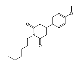 1-hexyl-4-(4-methoxyphenyl)piperidine-2,6-dione结构式