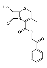 (6R)-7t-amino-3-methyl-8-oxo-(6rH)-5-thia-1-aza-bicyclo[4.2.0]oct-2-ene-2-carboxylic acid 2-oxo-2-phenyl-ethyl ester结构式