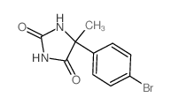 (5R)-5-(4-bromophenyl)-5-methyl-imidazolidine-2,4-dione结构式