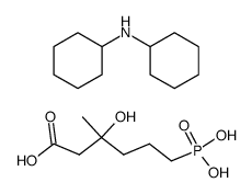 3-Hydroxy-3-methyl-6-phosphono-hexanoic acid; compound with dicyclohexyl-amine结构式