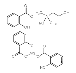 三水杨酸胆碱镁结构式
