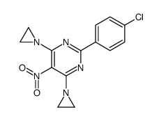 4,6-bis(aziridin-1-yl)-2-(4-chlorophenyl)-5-nitropyrimidine结构式