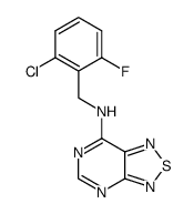 (2-chloro-6-fluoro-benzyl)-[1,2,5]thiadiazolo[3,4-d]pyrimidin-7-yl-amine Structure