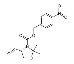 (R)-3-p-nitrobenzyloxycarbonyl-4-formyl-2,2-dimethyloxazolidine Structure