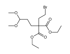 diethyl 2-(2-bromoethyl)-2-(3,3-dimethoxypropyl)propanedioate Structure