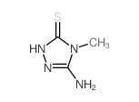 5-氨基-4-甲基-4H-1,2,4-三唑-3-硫醇结构式