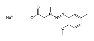 sodium [3-(2-methoxy-5-methylphenyl)-1-methyltriazen-2-yl]acetate结构式