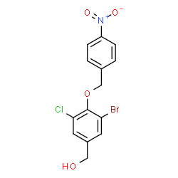 3-BROMO-5-CHLORO-4-[(4-NITROPHENYL)METHOXY]-BENZENEMETHANOL structure