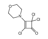 2,4,4-trichloro-3-(morpholin-4-yl)-2-cyclobuten-1-one结构式
