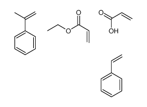 ethyl prop-2-enoate,prop-2-enoic acid,prop-1-en-2-ylbenzene,styrene Structure