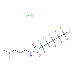 N-[3-(dimethylamino)propyl]-1,1,2,2,3,3,4,4,5,5,5-undecafluoropentane-1-sulphonamide monohydrochloride结构式