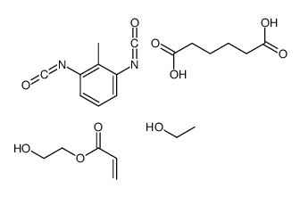 丙烯酸2-羟乙基酯封端的己二酸与1,3-二异氰酸酯合甲基苯和1,2-乙二醇的聚合物结构式