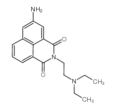 1H-Benz[de]isoquinoline-1,3(2H)-dione,5- amino-2-[2-(diethylamino)ethyl]- Structure