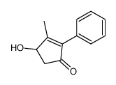 3-Methyl-4-hydroxy-2-phenyl-2-cyclopentene-1-one结构式