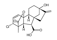 ent-3β-chloro-10,13-dihydroxy-20-norgibberella-1,16-diene-7,19-dioic acid 19,10-lactone结构式