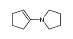 1-吡咯烷基-1-环戊烯结构式