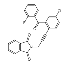 1-[4-chloro-2-(2-fluorobenzoyl)phenyl]-3-phthalimidopropyne结构式