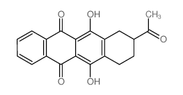 5,12-Naphthacenedione,8-acetyl-7,8,9,10-tetrahydro-6,11-dihydroxy-结构式