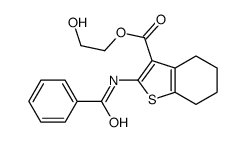 2-hydroxyethyl 2-benzamido-4,5,6,7-tetrahydro-1-benzothiophene-3-carboxylate Structure