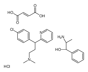 (1S,2R)-2-amino-1-phenylpropan-1-ol,(E)-but-2-enedioic acid,3-(4-chlorophenyl)-N,N-dimethyl-3-pyridin-2-ylpropan-1-amine,hydrochloride Structure