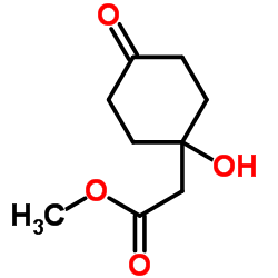 Methyl (1-hydroxy-4-oxocyclohexyl)acetate Structure