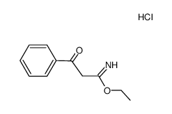 3-oxo-3-phenyl-propionimidic acid ethyl ester, hydrochloride Structure